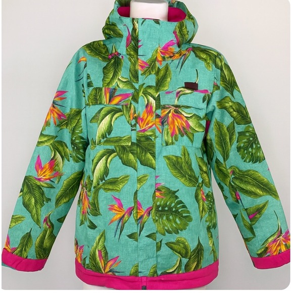 The North Face‎ Jacket Womens M Multicolor Floral Hooded Ski Snowboard Outdoor - Picture 1 of 13